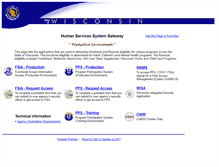 Tablet Screenshot of hssgateway.dhs.wisconsin.gov