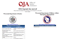 Desktop Screenshot of egrants.oja.wisconsin.gov