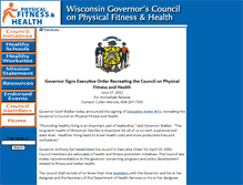 Tablet Screenshot of fitness-health.wisconsin.gov